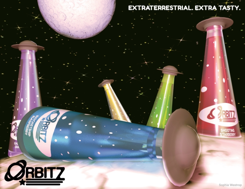 bottles on planet ad