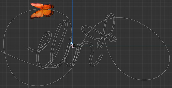 logo butterfly animation path in C4D