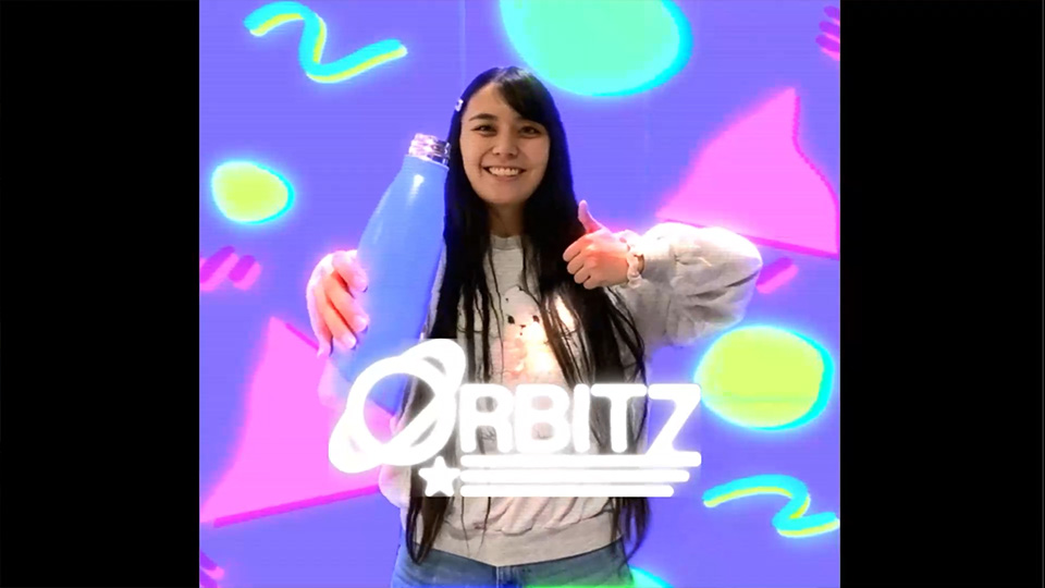 how the greenscreen turned out with the retro background