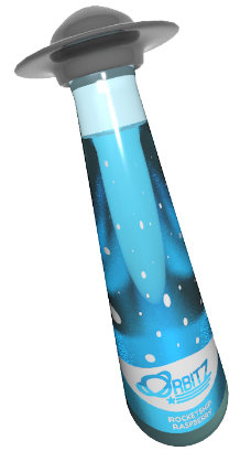 Rocketship Raspberry bottle